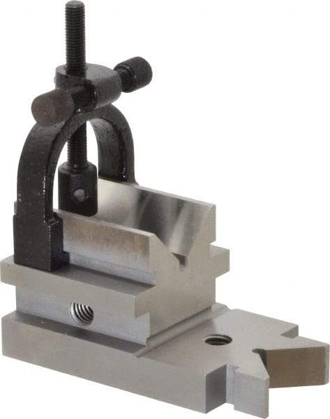 TESA Brown & Sharpe - 1-5/16" Max Capacity, 90° Angle, Steel V-Block - 3-19/32" Long x 1-7/8" Wide x 1-7/8" High, Sold as Individual - USA Tool & Supply