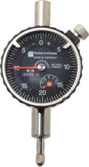 TESA Brown & Sharpe - 1/4" Range, 0-25-0 Dial Reading, 0.0005" Graduation Dial Drop Indicator - 1-11/16" Dial, 0.05" Range per Revolution, Revolution Counter - USA Tool & Supply