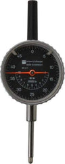 TESA Brown & Sharpe - 1" Range, 0-50 Dial Reading, 0.0005" Graduation Dial Drop Indicator - 2-1/4" Dial, 0.05" Range per Revolution, Revolution Counter - USA Tool & Supply