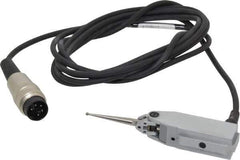 TESA Brown & Sharpe - 0.0118 Inch Maximum Measurement, Ball Bearing Type, Lever Gage Head - 90mm Body Length, 0.2% Linearity, 0.10 Micro m Repeatability, 2m Cable Length, 6.56 Ft. Cable Length, Angle, Miniature Size - USA Tool & Supply