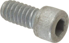 Value Collection - 1/4-20 UNC Hex Socket Drive, Socket Cap Screw - Alloy Steel, Zinc-Plated Finish, Fully Threaded, 1/2" Length Under Head - USA Tool & Supply