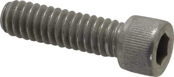 Value Collection - 1/4-20 UNC Hex Socket Drive, Socket Cap Screw - Alloy Steel, Zinc-Plated Finish, Fully Threaded, 7/8" Length Under Head - USA Tool & Supply