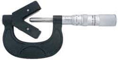 TESA Brown & Sharpe - 3/32 to 1 Inch Measurement, 0.0001 Inch Graduation, 3 Flutes Measured, Mechanical V Anvil Micrometer - Satin Chrome Finish, Carbide - USA Tool & Supply