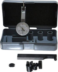 TESA Brown & Sharpe - 0.03 Inch Range, 0.001 Inch Dial Graduation, Horizontal Dial Test Indicator - 1 Inch White Dial, 0-15-0 Dial Reading, Accurate to 0.0005 Inch - USA Tool & Supply