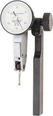 TESA Brown & Sharpe - 0.03 Inch Range, 0.0005 Inch Dial Graduation, Horizontal Dial Test Indicator - 1 Inch White Dial, 0-15-0 Dial Reading - USA Tool & Supply