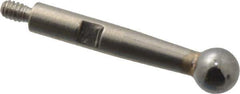 TESA Brown & Sharpe - 3mm Ball Diam, Carbide, Ball Test Indicator Contact Point - 1/2" Contact Point Length, Use with Brown & Sharpe BesTest 599 Series - USA Tool & Supply
