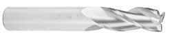 Kennametal - 5/8", 1-1/4" LOC, 5/8" Shank Diam, 3-1/2" OAL, 3 Flute, Solid Carbide Square End Mill - Single End, TiCN Finish, Spiral Flute, 37° Helix, Centercutting, Right Hand Cut, Right Hand Flute, Series AADE - USA Tool & Supply