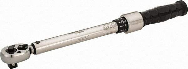 CDI - 3/8" Drive Micrometer Type Ratchet Head Torque Wrench - 30 In/Lb to 250 In/Lb Torque, 11" OAL - USA Tool & Supply