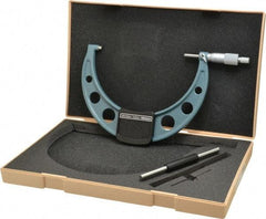 Mitutoyo - 150 to 175mm Range, 0.01mm Graduation, Mechanical Outside Micrometer - Ratchet Stop Thimble, Accurate to 0.0001" - USA Tool & Supply
