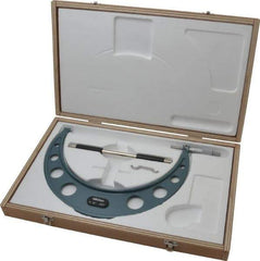 Mitutoyo - 9 to 10" Range, 0.001" Graduation, Mechanical Outside Micrometer - Ratchet Stop Thimble, Accurate to 0.00025" - USA Tool & Supply