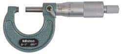 Mitutoyo - 175 to 200mm Range, 0.01mm Graduation, Mechanical Outside Micrometer - Ratchet Stop Thimble, Accurate to 0.0001" - USA Tool & Supply