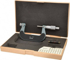 Mitutoyo - 2 to 3" Range, Mechanical Screw Thread Micrometer - Ratchet Stop Thimble, 0.001" Graduation, 0.0002" Accuracy - USA Tool & Supply