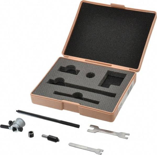 Mitutoyo - 1 to 2", Friction Thimble, Mechanical, Satin Chrome Finish, Interchangeable Rod Micrometer - 0.001 Inch Graduation, Accurate Up to 0.00024+(0.00004xR/20) Inch, 1/4 Inch Travel, 2 Rods - USA Tool & Supply