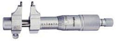 Mitutoyo - 0.2 to 1.2 Inch Range, Carbide Satin Chrome Coated, Mechanical Inside Caliper Micrometer - 0.001 Inch Graduation, 0.0003 Inch Accuracy - USA Tool & Supply