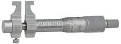 Mitutoyo - 25 to 50 mm Range, Carbide Satin Chrome Coated, Mechanical Inside Caliper Micrometer - 0.001 Inch Graduation, 0.01 mm Graduation, 0.006 mm Accuracy - USA Tool & Supply