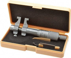 Mitutoyo - 1 to 2 Inch Range, Carbide Satin Chrome Coated, Mechanical Inside Caliper Micrometer - 0.001 Inch Graduation, 0.0003 Inch Accuracy - USA Tool & Supply