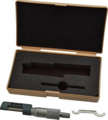 Mitutoyo - 0 to 1" Range, Mechanical Hub Micrometer - 0.001" Graduation, 0.0001" Accuracy - USA Tool & Supply
