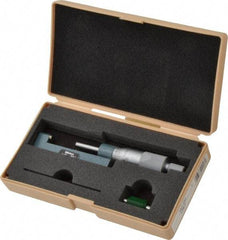 Mitutoyo - 1 to 2" Range, Mechanical Hub Micrometer - 0.001" Graduation, 0.0001" Accuracy - USA Tool & Supply