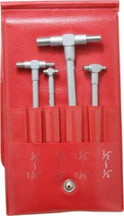 Mitutoyo - 4 Piece, 5/16 to 2-1/8 Inch, Telescoping Gage Set - Includes Fitted Pouch - USA Tool & Supply