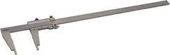 Mitutoyo - 0 to 24" Stainless Steel Vernier Caliper - 0.0010" Graduation, 100mm Jaw Depth, 0.002" Accuracy - USA Tool & Supply