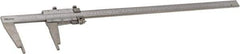 Mitutoyo - 0 to 24" Stainless Steel Vernier Caliper - 0.02mm Graduation, 100mm Jaw Depth, 0.002" Accuracy - USA Tool & Supply