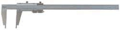 Mitutoyo - 0 to 18" Stainless Steel Vernier Caliper - 0.02mm Graduation, 100mm Jaw Depth, 0.002" Accuracy - USA Tool & Supply