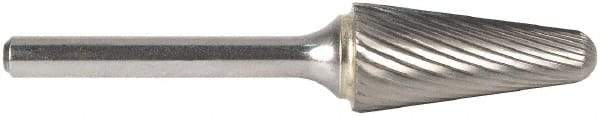 M.A. Ford - 19mm Cut Diam, 6mm Shank Diam, Taper Head Double Cut Burr - Carbide, Radius End, 39mm LOC, 86mm OAL - USA Tool & Supply