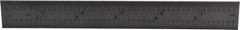 Mitutoyo - 6" Long, 1/64, 1/50, 1/32, 1/10" Graduation, Rigid Stainless Steel Rule - 3R Graduation Style, 3/4" Wide, Silver, Satin Chrome Finish - USA Tool & Supply
