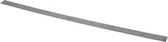 Mitutoyo - 18" Long, 1/64, 1/32, 1/16, 1/8" Graduation, Flexible Stainless Steel Rule - 4R Graduation Style, 3/4" Wide, Silver, Satin Chrome Finish - USA Tool & Supply