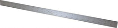 Mitutoyo - 24" Long, 1/100, 1/64, 1/50, 1/32" Graduation, Rigid Stainless Steel Rule - 16R Graduation Style, 1-3/16" Wide, Silver, Satin Chrome Finish - USA Tool & Supply