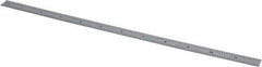 Mitutoyo - 12" Long, 1/100, 1/64, 1/32, 1/10" Graduation, Flexible Stainless Steel Rule - 5R Graduation Style, 1/2" Wide, Silver, Satin Chrome Finish - USA Tool & Supply