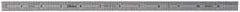 Mitutoyo - 12" Long, 1/64, 1/50, 1/32, 1/10" Graduation, Flexible Stainless Steel Rule - 3R Graduation Style, 1/2" Wide, Silver, Satin Chrome Finish - USA Tool & Supply