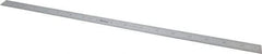 Mitutoyo - 18" Long, 1/100, 1/64, 1/32, 1/10" Graduation, Flexible Stainless Steel Rule - 5R Graduation Style, 3/4" Wide, Silver, Satin Chrome Finish - USA Tool & Supply