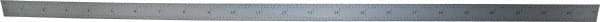Mitutoyo - 24" Long, 1/100, 1/64, 1/50, 1/32" Graduation, Flexible Stainless Steel Rule - 16R Graduation Style, 3/4" Wide, Silver, Satin Chrome Finish - USA Tool & Supply