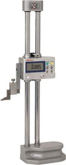 Mitutoyo - 12" Electronic Height Gage - 0.0005, 0.0002" (Switchable) Resolution, Accurate to 0.001", LCD Display, SPC Data Output - USA Tool & Supply