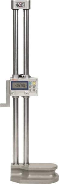 Mitutoyo - 18" Electronic Height Gage - 0.0005, 0.0002" (Switchable) Resolution, Accurate to 0.002", LCD Display, SPC Data Output - USA Tool & Supply