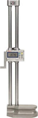 Mitutoyo - 18" Electronic Height Gage - 0.0005, 0.0002" (Switchable) Resolution, Accurate to 0.002", LCD Display, SPC Data Output - USA Tool & Supply