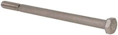 Value Collection - 5/16-18 UNC, 5" Length Under Head Hex Head Cap Screw - Partially Threaded, Grade 316 Stainless Steel, Uncoated, 1/2" Hex - USA Tool & Supply