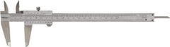 Mitutoyo - 0 to 8" Stainless Steel Vernier Caliper - 0.02mm Graduation, 50mm Jaw Depth, 0.03mm Accuracy - USA Tool & Supply