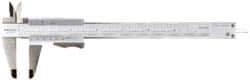 Mitutoyo - 0 to 8" Stainless Steel Vernier Caliper - 1/128" Graduation, 50mm Jaw Depth, 0.03mm Accuracy - USA Tool & Supply