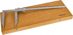 Mitutoyo - 0 to 20" Stainless Steel Vernier Caliper - 0.02mm Graduation, 200mm Jaw Depth, 0.06mm Accuracy - USA Tool & Supply