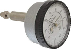 Mitutoyo - 5mm Range, 0-100 Dial Reading, 0.01mm Graduation Dial Drop Indicator - 1.5354" Dial, 1mm Range per Revolution, 0.016mm Accuracy - USA Tool & Supply