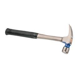 Vaughan Bushnell - 1-1/4 Lb Head, Straight Claw Hammer - 16" OAL, Steel Head, 1-1/2" Face Diam, Steel Handle with Grip - USA Tool & Supply