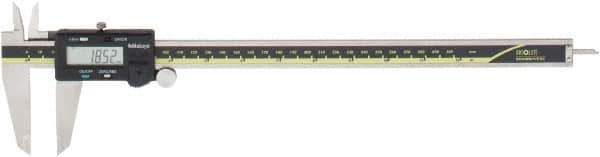 Mitutoyo - 0 to 300mm Range, 0.01mm Resolution, Electronic Caliper - Stainless Steel with 64mm Stainless Steel Jaws, 0.03mm Accuracy, SPC Output - USA Tool & Supply