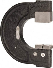 YPG - 1-1/4 to 1-1/2 Inch, Cast Iron 4 Frame Snap Gage - 0.001 Inch Graduation, Hardened Tool Steel Anvil - USA Tool & Supply