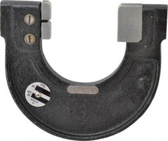 YPG - 1-3/4 to 2 Inch, Cast Iron 5 Frame Snap Gage - 0.001 Inch Graduation, Hardened Tool Steel Anvil - USA Tool & Supply