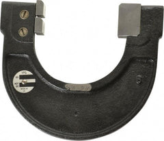 YPG - 2-1/4 to 2-1/2 Inch, Cast Iron 6 Frame Snap Gage - 0.001 Inch Graduation, Hardened Tool Steel Anvil - USA Tool & Supply
