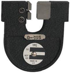 YPG - 0.195 Inch, Cast Iron MC00 Frame Snap Gage - Hardened Tool Steel Anvil - USA Tool & Supply