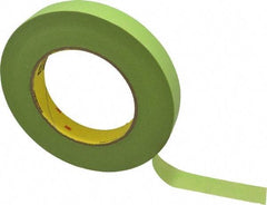 3M - 3/4" Wide x 60 Yd Long Green Paper Masking Tape - Series 401+/233+, 6.7 mil Thick, 25 In/Lb Tensile Strength - USA Tool & Supply