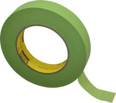 3M - 1" Wide x 60 Yd Long Green Paper Masking Tape - Series 401+/233+, 6.7 mil Thick, 25 In/Lb Tensile Strength - USA Tool & Supply